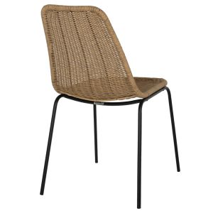 Metal and natural rattan chair Hm5867.01 43.5x63x82hcm