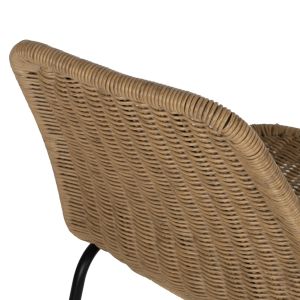 Metal and natural rattan chair Hm5867.01 43.5x63x82hcm