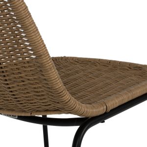 Metal and natural rattan chair Hm5867.01 43.5x63x82hcm