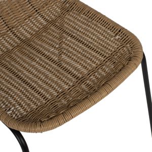 Metal and natural rattan chair Hm5867.01 43.5x63x82hcm