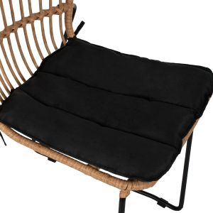 Metal chair with natural rattan 51.5x58x86hcmhm5866.01