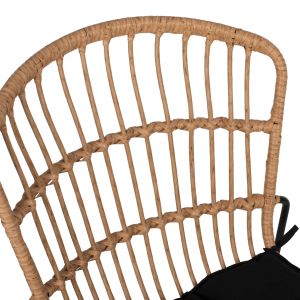 Metal chair with natural rattan 51.5x58x86hcmhm5866.01