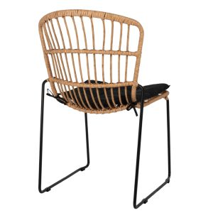 Metal chair with natural rattan 51.5x58x86hcmhm5866.01