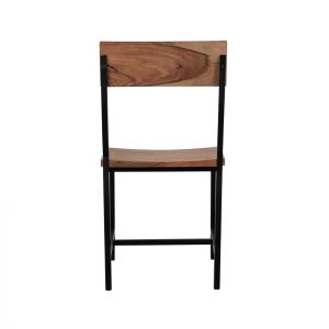 Solid acacia chair with metal frame Hm8179.11