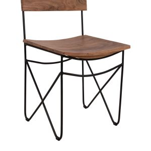 Solid acacia chair with metal frame Hm8180,11