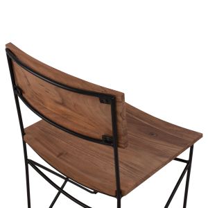 Solid acacia chair with metal frame Hm8180,11