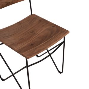 Solid acacia chair with metal frame Hm8180,11