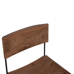 Solid acacia chair with metal frame Hm8180,11