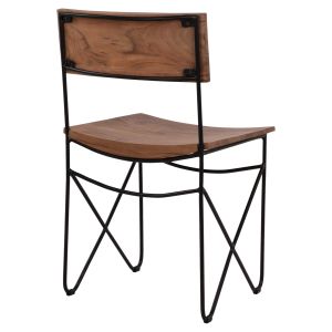 Solid acacia chair with metal frame Hm8180,11