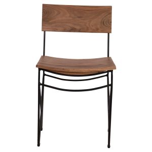 Solid acacia chair with metal frame Hm8180,11