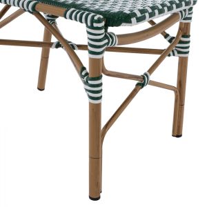 Aluminum chair imitating bamboo with fabric upholstery Hm5792,01 47x55x98cm