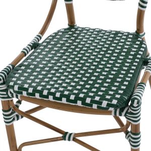 Aluminum chair imitating bamboo with fabric upholstery Hm5792,01 47x55x98cm