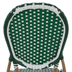 Aluminum chair imitating bamboo with fabric upholstery Hm5792,01 47x55x98cm