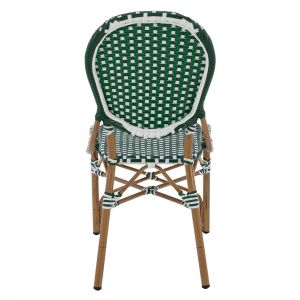 Aluminum chair imitating bamboo with fabric upholstery Hm5792,01 47x55x98cm