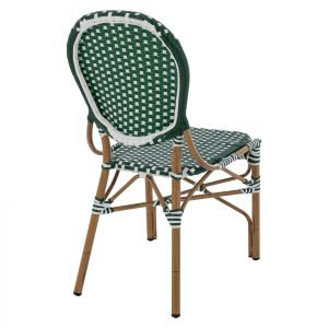 Aluminum chair imitating bamboo with fabric upholstery Hm5792,01 47x55x98cm
