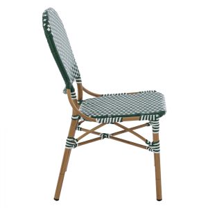 Aluminum chair imitating bamboo with fabric upholstery Hm5792,01 47x55x98cm