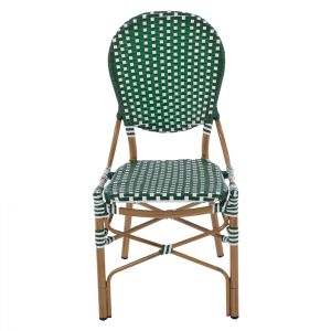 Aluminum chair imitating bamboo with fabric upholstery Hm5792,01 47x55x98cm