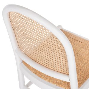 Chair made of natural beech wood and rattan Hm9407,03