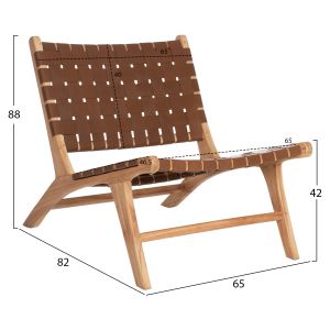 Solid teak chair Felipe 65χ78χ68h Hm9384,01