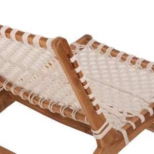 Chair made of natural teak solid wood and rope 65x78x68hcmhm9466,01