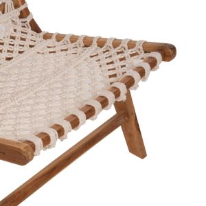 Chair made of natural teak solid wood and rope 65x78x68hcmhm9466,01