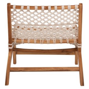 Chair made of natural teak solid wood and rope 65x78x68hcmhm9466,01