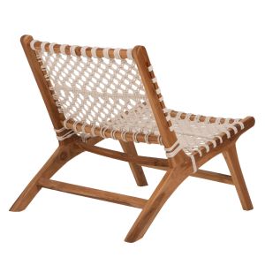 Chair made of natural teak solid wood and rope 65x78x68hcmhm9466,01