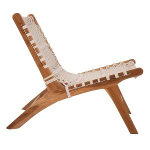 Chair made of natural teak solid wood and rope 65x78x68hcmhm9466,01