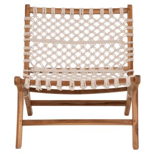 Chair made of natural teak solid wood and rope 65x78x68hcmhm9466,01