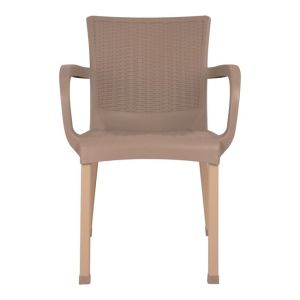 Polypropylene rattan chair Hm5591.02 cappuccino color 60x60x82cm