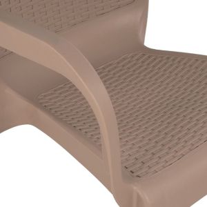 Polypropylene rattan chair Hm5591.02 cappuccino color 60x60x82cm