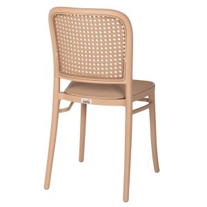 Chair polypropylene Flow, cappuccino seat and backrest 41x53x85.5hcm Hm5937.03