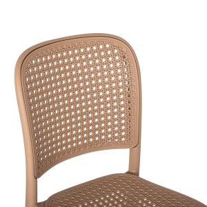 Chair polypropylene Flow, cappuccino seat and backrest 41x53x85.5hcm Hm5937.03