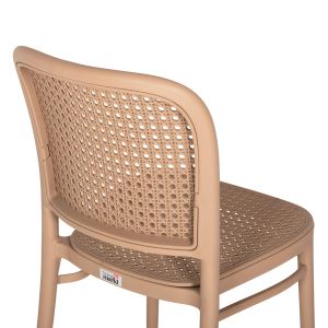 Chair polypropylene Flow, cappuccino seat and backrest 41x53x85.5hcm Hm5937.03