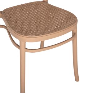 Chair polypropylene Flow, cappuccino seat and backrest 41x53x85.5hcm Hm5937.03