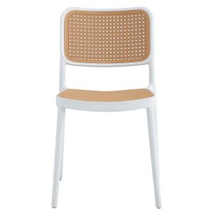 Polypropylene chair Hm5934.01 white and beige 41x49x102hcm