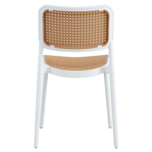 Polypropylene chair Hm5934.01 white and beige 41x49x102hcm