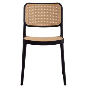 Polypropylene chair Hm5934,02 black and beige 41x49x102hcm