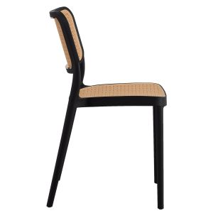Polypropylene chair Hm5934,02 black and beige 41x49x102hcm