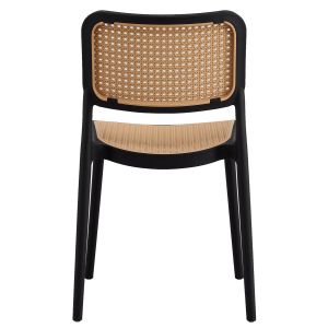 Polypropylene chair Hm5934,02 black and beige 41x49x102hcm