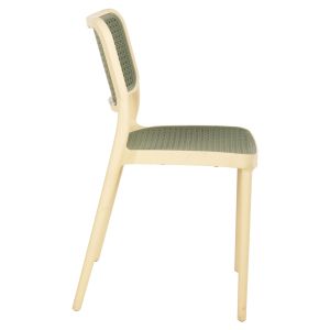 Polypropylene chair Hm5934.04 beige and olive green 41x49x102hcm