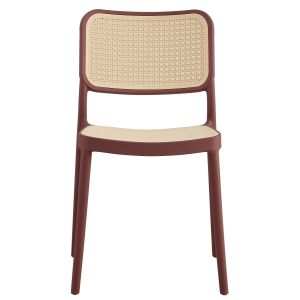 Polypropylene chair Hm5934.05 red and beige 41x49x102hcm