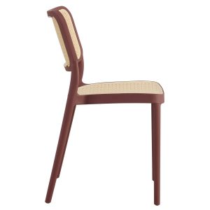 Polypropylene chair Hm5934.05 red and beige 41x49x102hcm