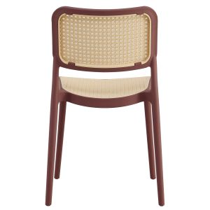 Polypropylene chair Hm5934.05 red and beige 41x49x102hcm