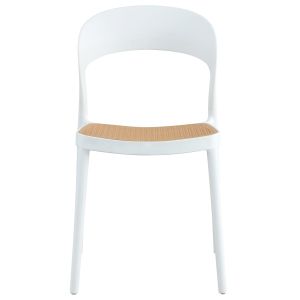 Polypropylene chair Hm5936,01 white-beige 41x53x81hcm