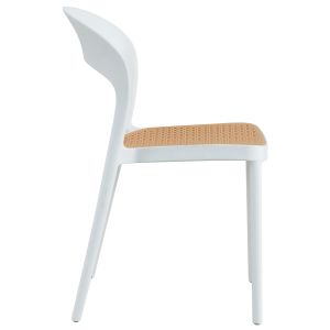 Polypropylene chair Hm5936,01 white-beige 41x53x81hcm