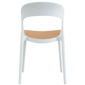 Polypropylene chair Hm5936,01 white-beige 41x53x81hcm