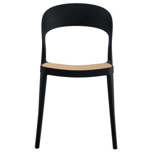 Polypropylene chair Hm5936,02 black-beige 41x53x81hcm