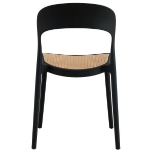 Polypropylene chair Hm5936,02 black-beige 41x53x81hcm
