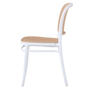 Polypropylene chair Hm5937.01 white with beige seat and backrest 41x49x102hcm